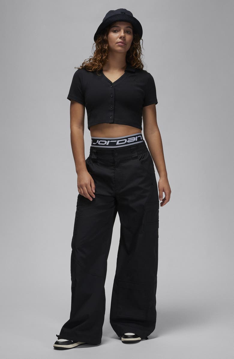 Jordan Button-Up Crop Top, Alternate, color,