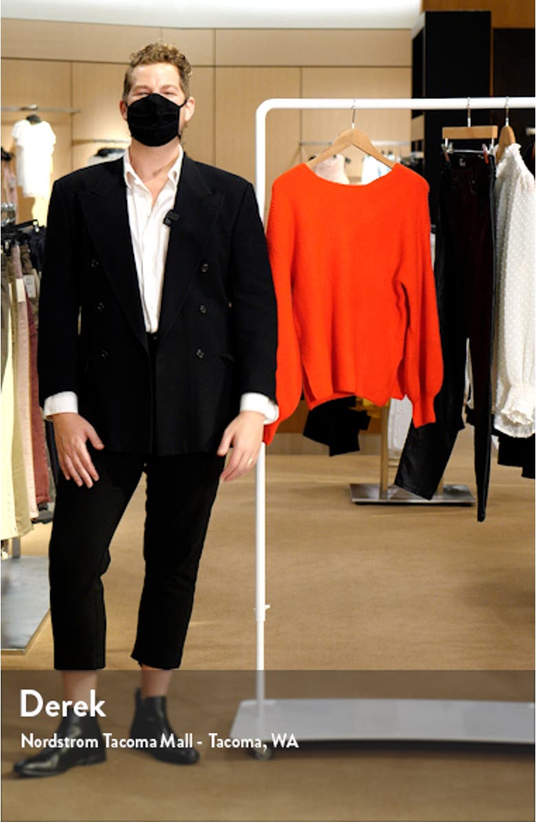 Cross Back Bubble Sleeve Sweater, sales video thumbnail