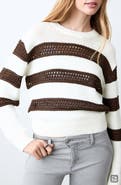 MANGO TEEN Openwork Stripe Sweater
