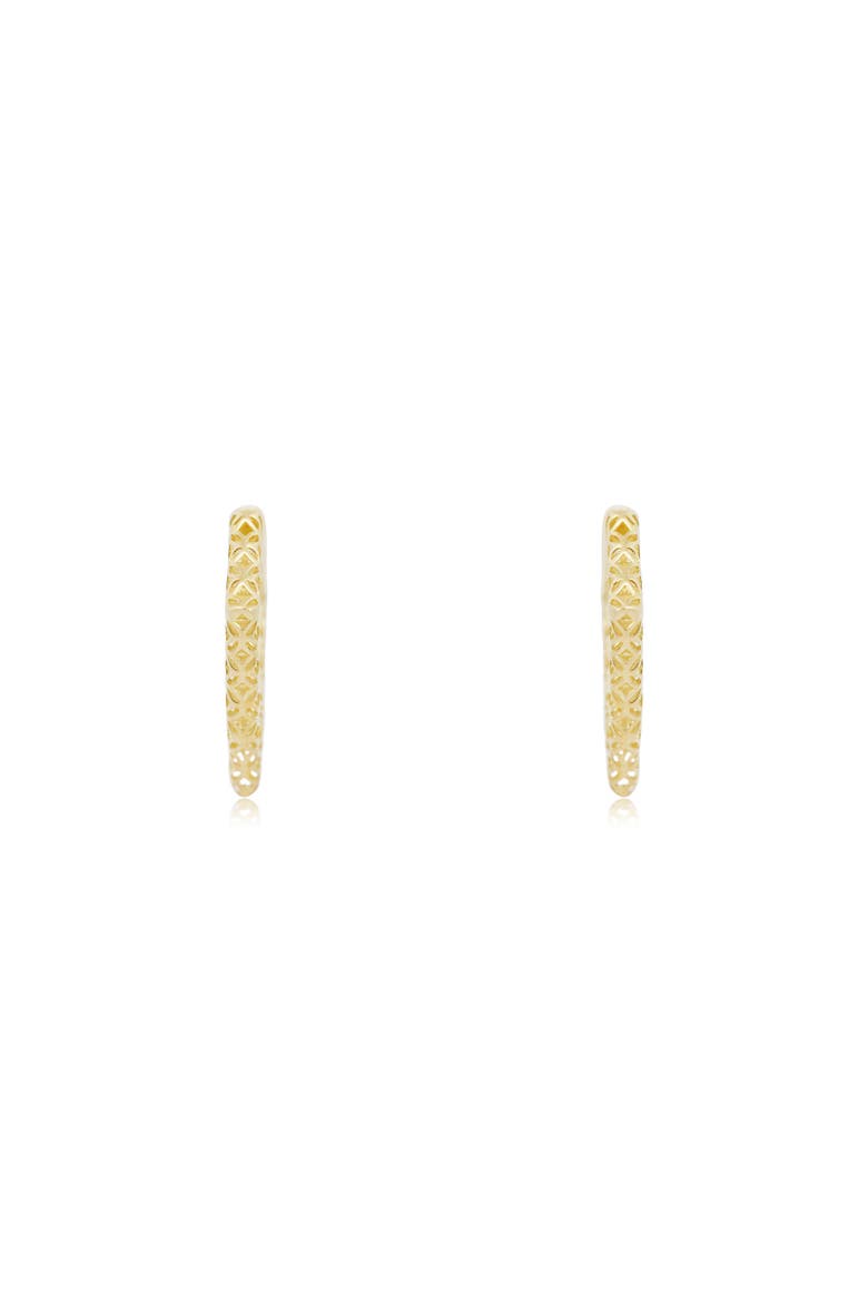 Geometric Gold Hoop Earrings, Alternate, color, Yellow Gold