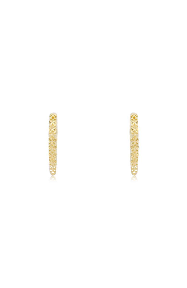 The Lovery Fine Jewelry Geometric Gold Hoop Earrings, Alternate, color, Yellow Gold