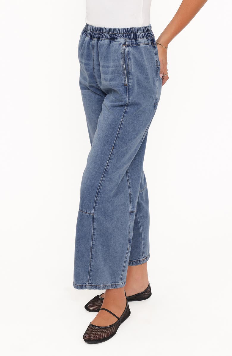 Petal & Pup Sophie Pull-On Crop Barrel Jeans, Alternate, color, Medium Wash