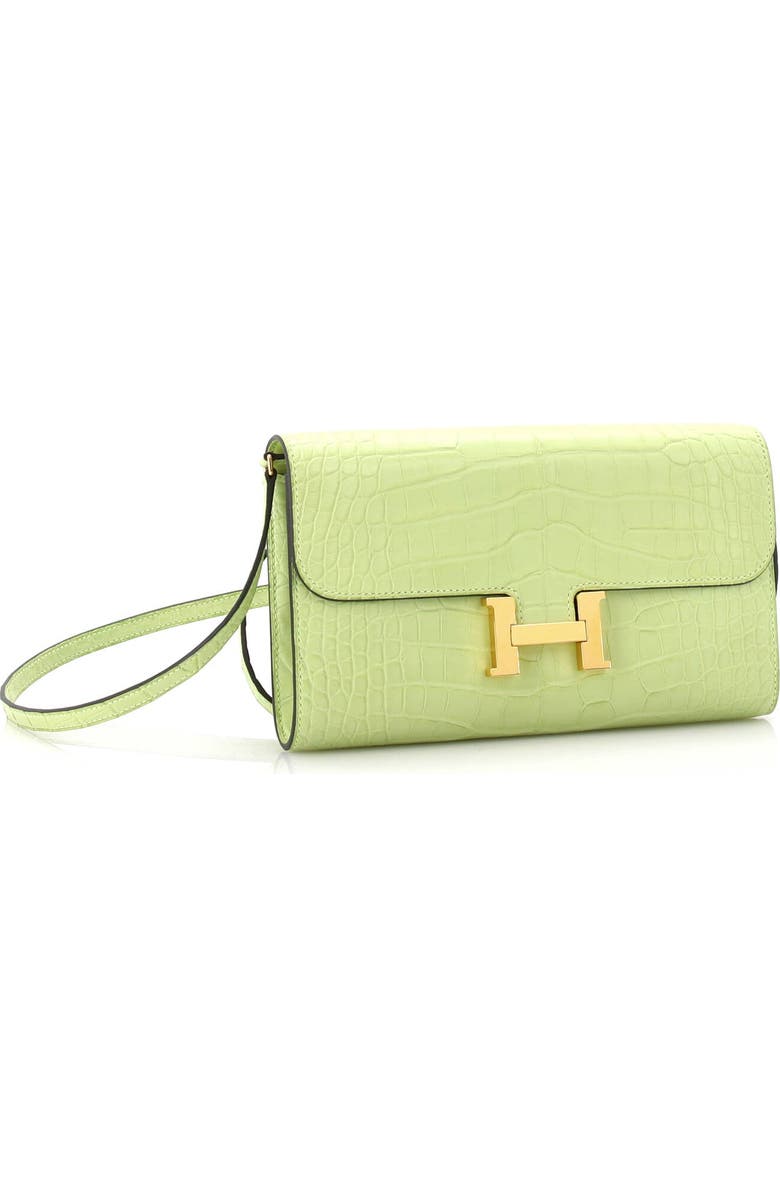 Pre-Owned Hermes Constance To Go Wallet Alligator, Alternate, color,