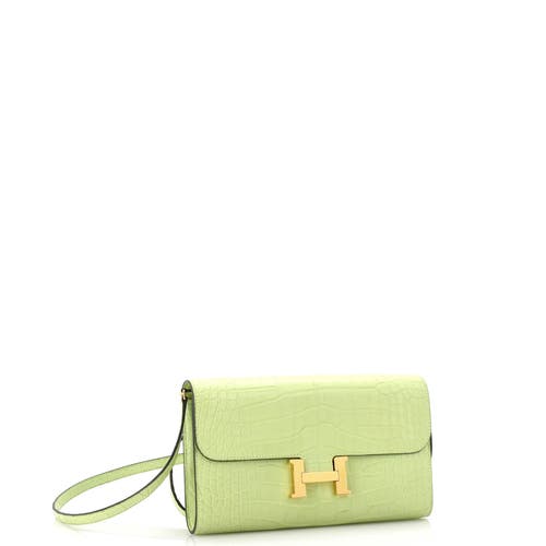 Pre-owned Hermes Hermes Constance To Go Wallet Alligator