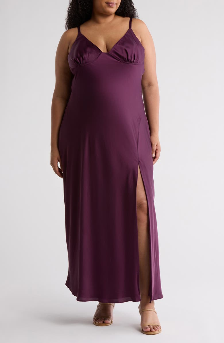 Hutch Bustier Satin Cocktail Dress, Main, color,