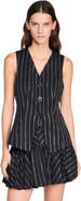 SANDRO Sequinned striped vest