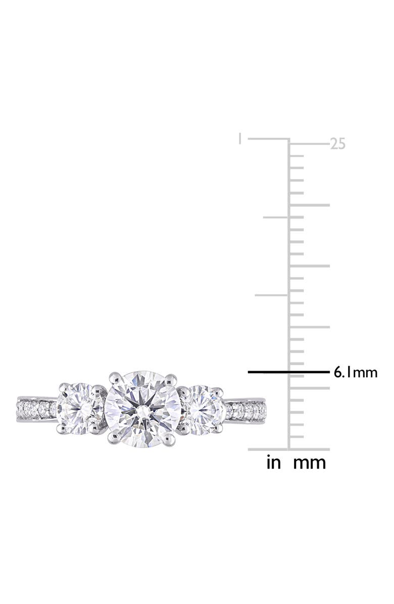 DELMAR Dew Created Moissanite Ring, Alternate, color, White/ White Gold