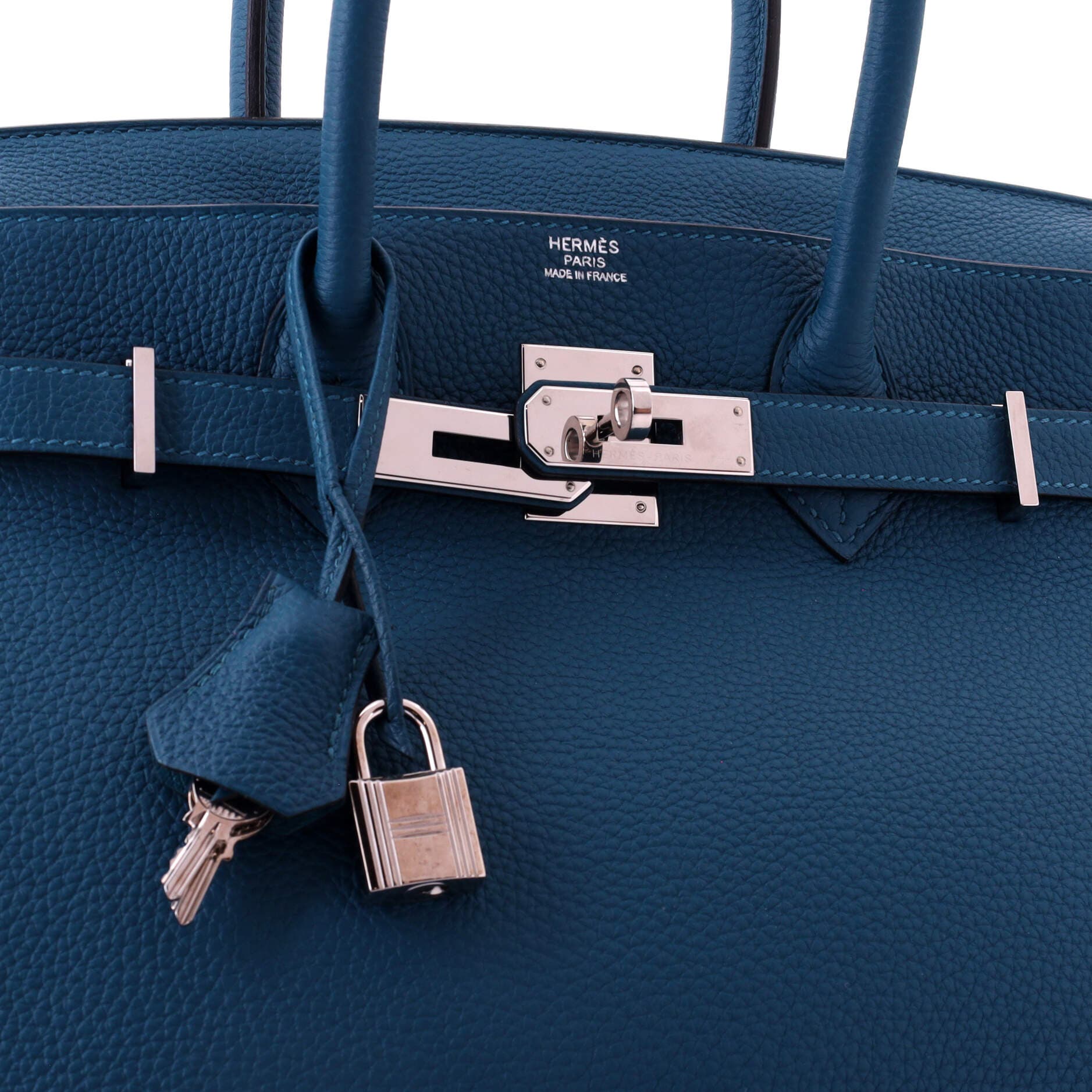Birkin Handbag Blue Togo with Palladium Hardware 30, Alternate, color, Blue