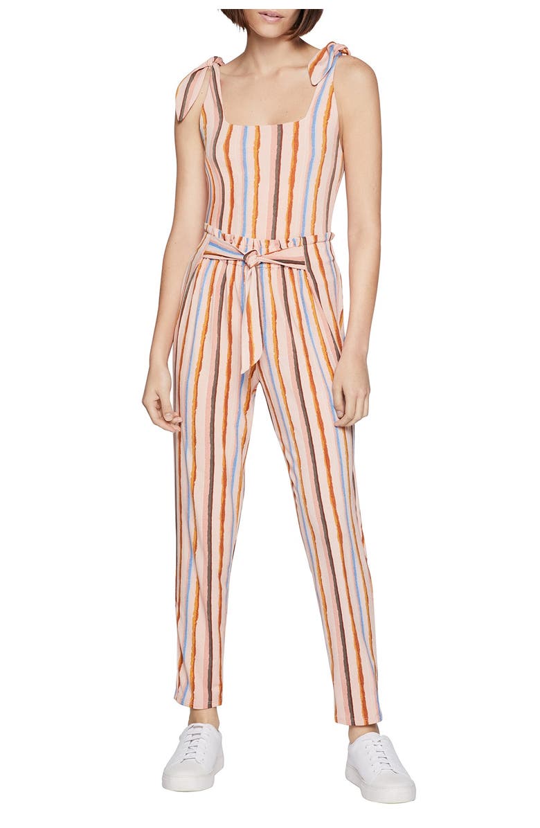 BCBGeneration Stripe Paperbag Waist Pants, Main, color, 