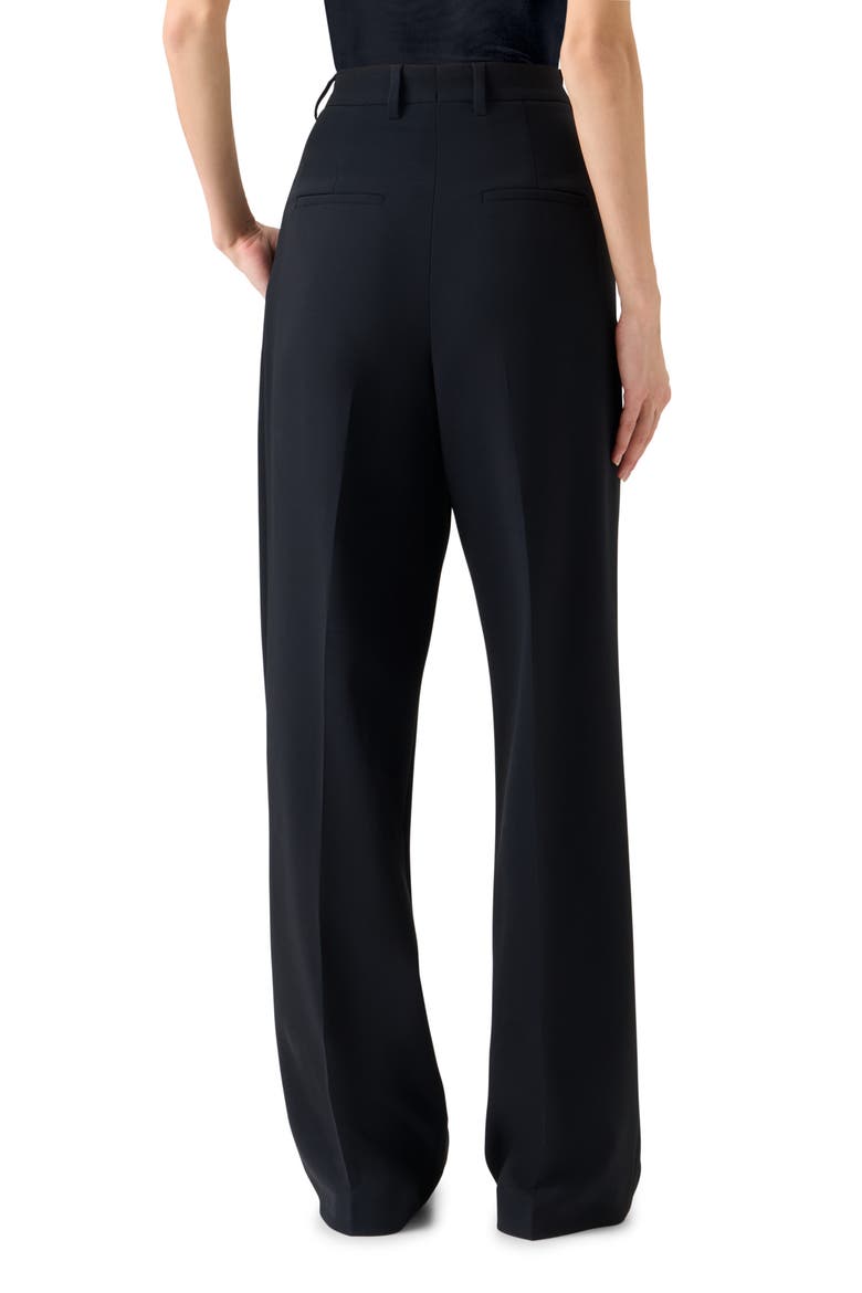 Forest Wool Blend Straight Leg Pants, Alternate, color, BLACK
