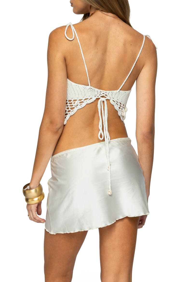 Shelley Crochet Shell Tank, Alternate, color, CREAM