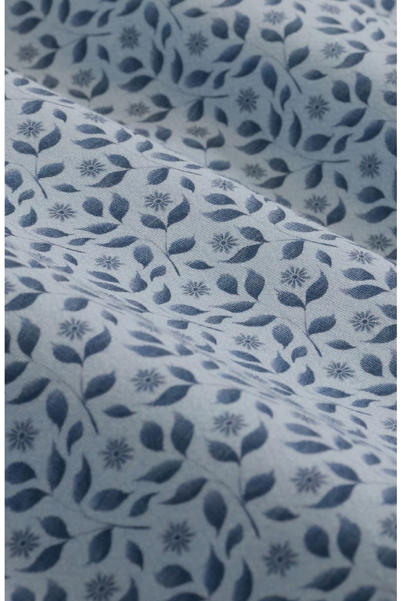James OoohCotton® Leaf Print Button-Up Shirt, Alternate, color, HAZY BLUE