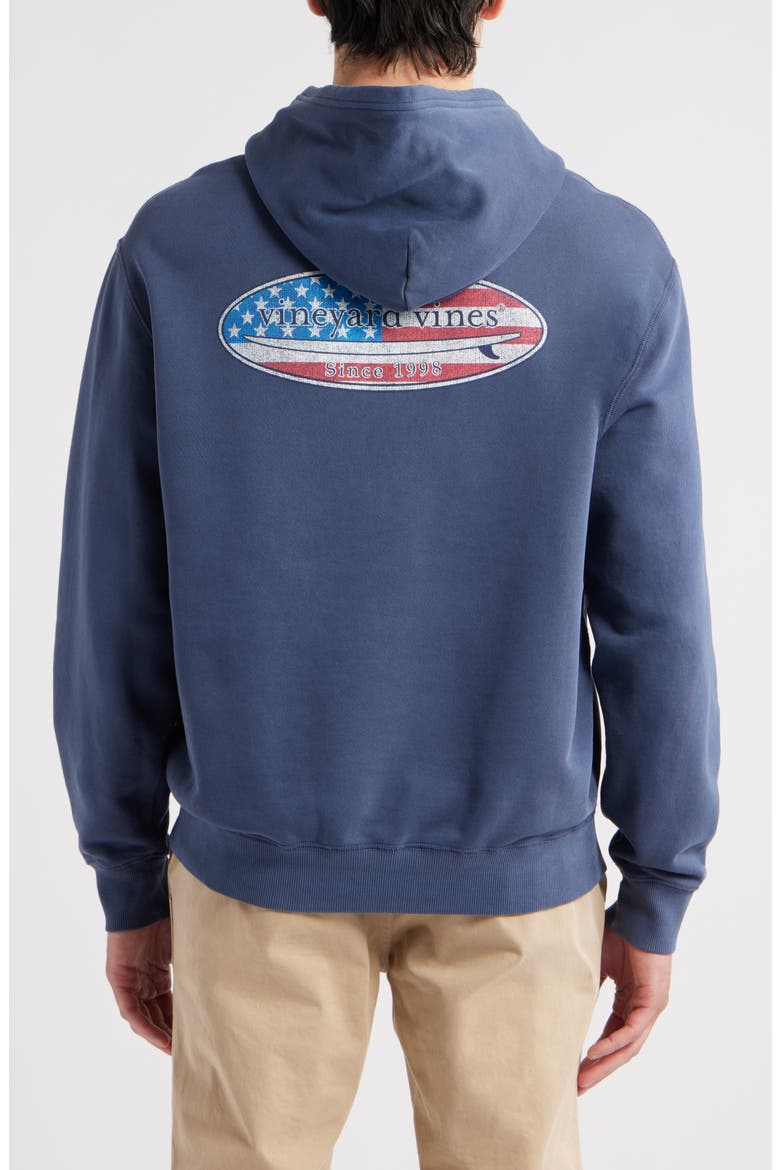 Americana Surfboard Hoodie, Alternate, color, NAUTICAL NAVY