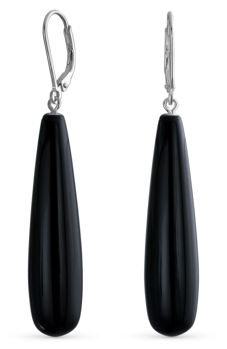 BLING JEWELRY Elongated Teardrop Earrings, Main, color, 