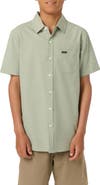 O'Neill Kids' Solid Short Sleeve Stretch Twill Button-Up Shirt