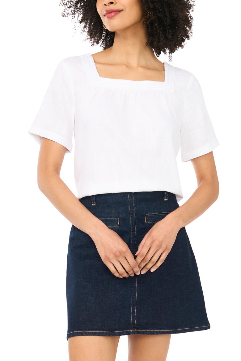 Square Neck Top, Main, color, ULTRA WHITE