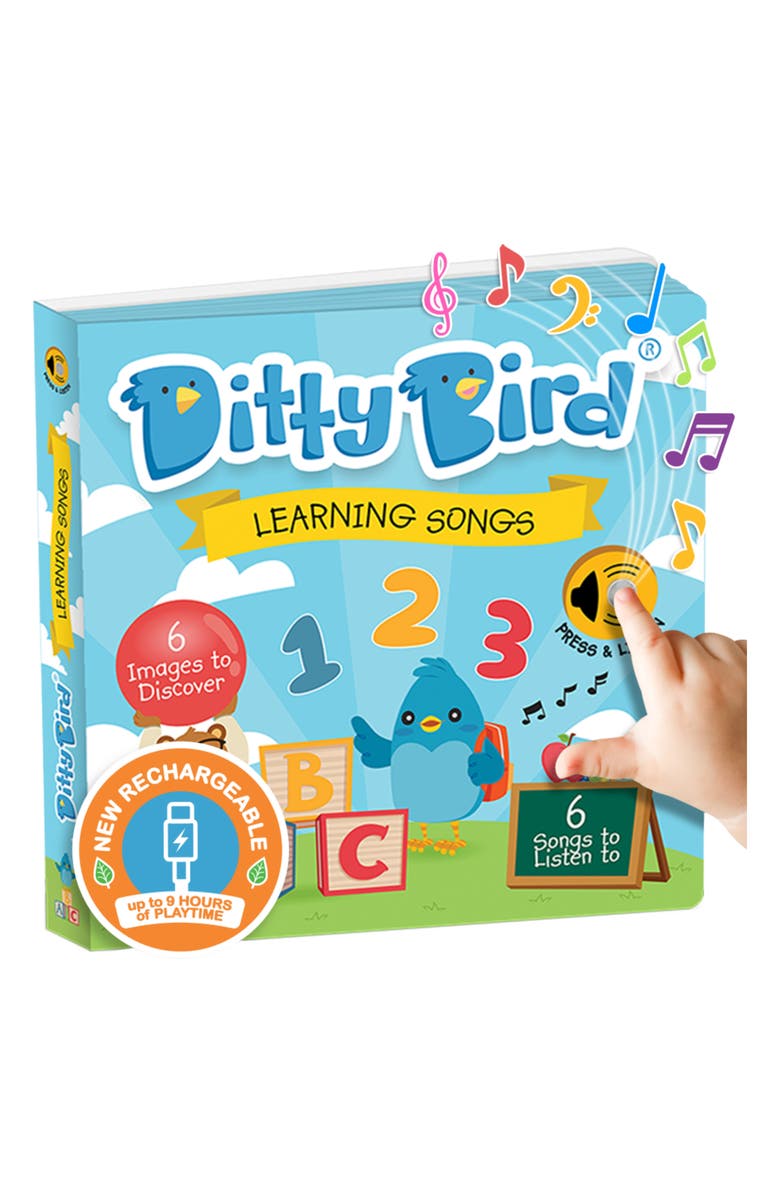Ditty Bird Kids' Learning Songs Interactive Musical Sound Book, Main, color, Blue