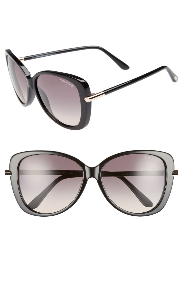TOM FORD 'Linda' 59mm Sunglasses, Main, color, 
