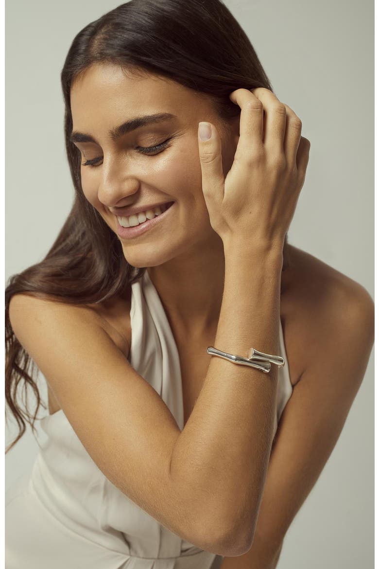 Bambú Bracelet, Alternate, color, Silver