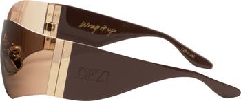 Wrap It Up 141mm Rimless Shield Sunglasses