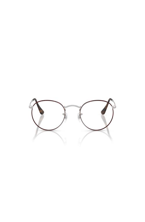 Ray Ban Ray-ban 50mm Round Optical Glasses In Brown