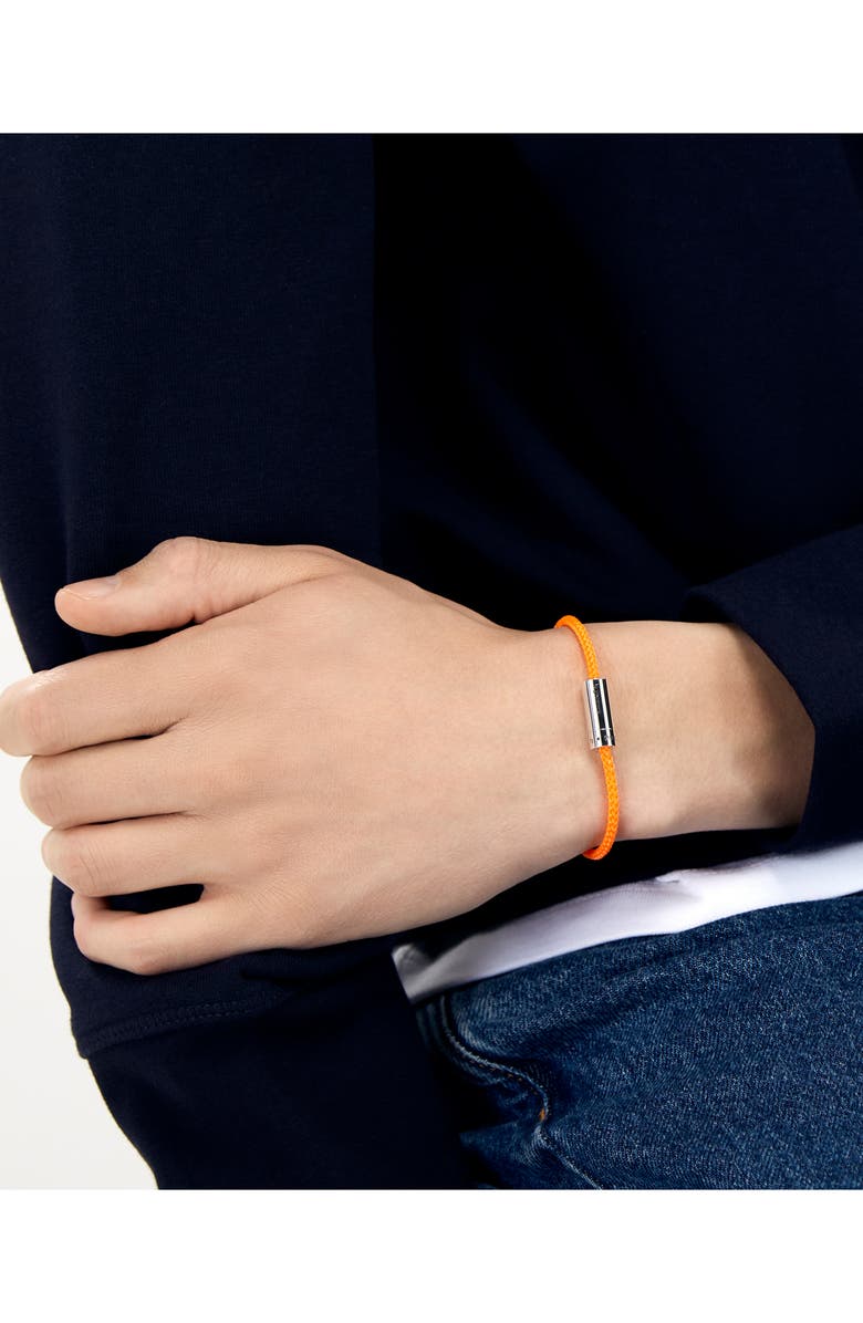 le gramme 7G Nato Polished Sterling Silver Orange Cable Bracelet, Alternate, color,