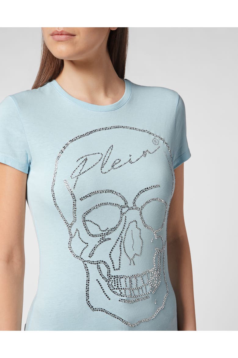 T-Shirt Round Neck Women, Alternate, color, lightblue