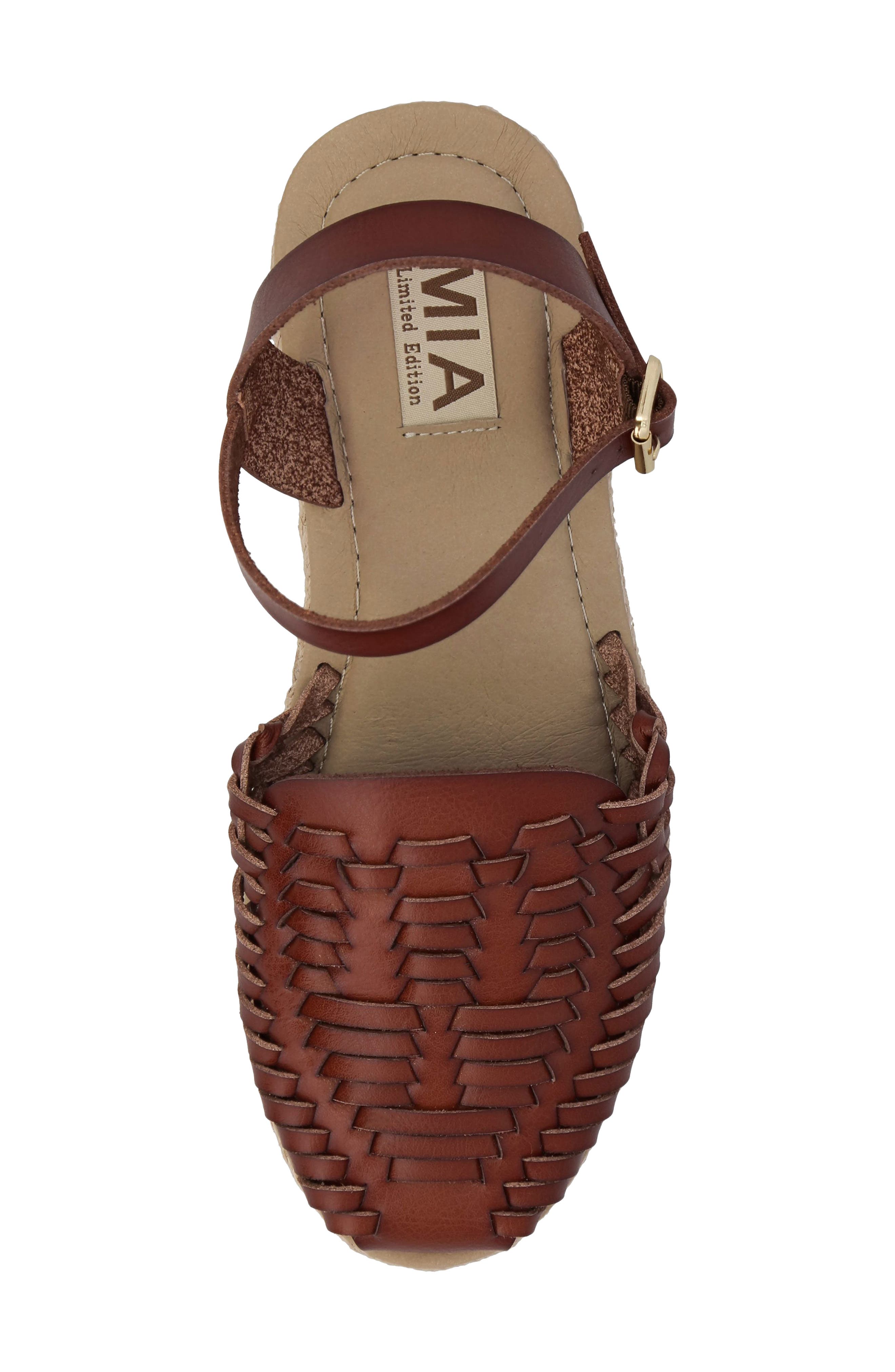 Eshani Ankle Strap Espadrille Sandal, Alternate, color, COGNAC BON