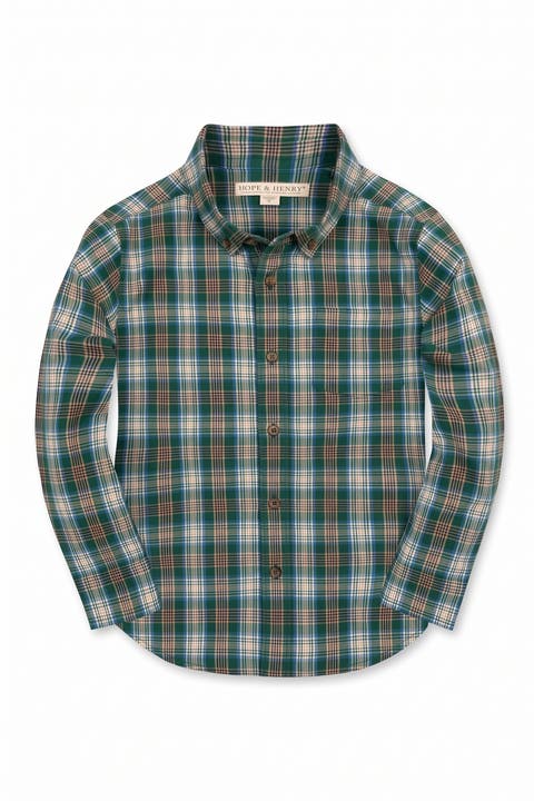 Kids' Long Sleeve Stretch Poplin Shirt
