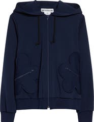 Comme des Garçons Girl Floral Appliqué Full Zip Hoodie
