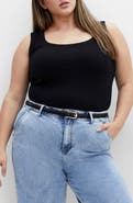 City Chic Lana Stretch Cotton Rib Tank