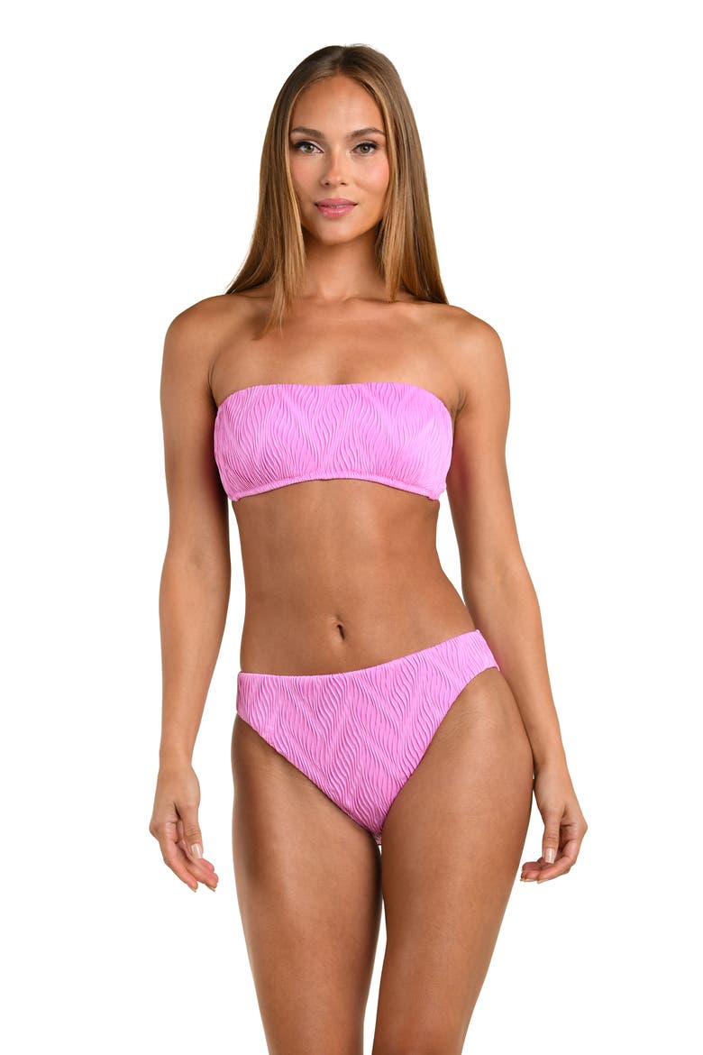 Ethereal Echo Jacquard Bandeau Bikini Top, Alternate, color, BLUSH
