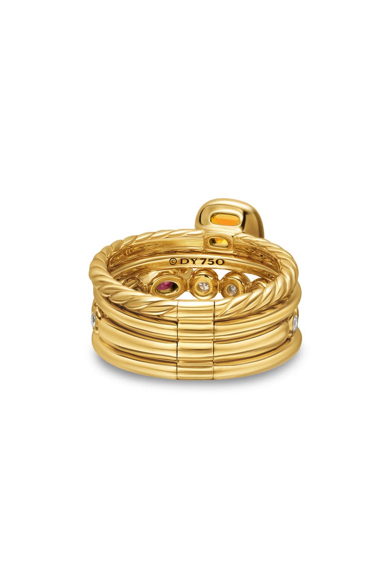 Dy Mercer® Color Stone Multirow Ring, 10mm, Alternate, color, GOLD