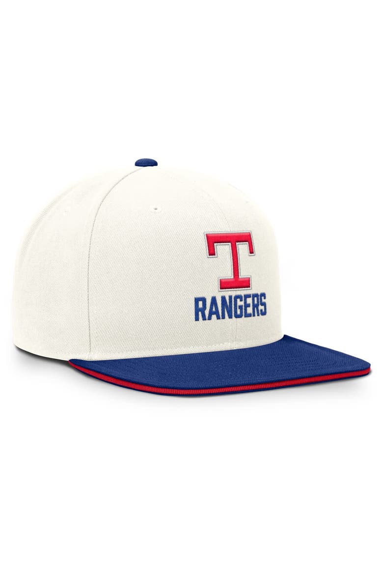 Men's Nike Cream/Royal Texas Rangers Cooperstown Pro Dri-FIT Snapback Hat, Alternate, color, Cream