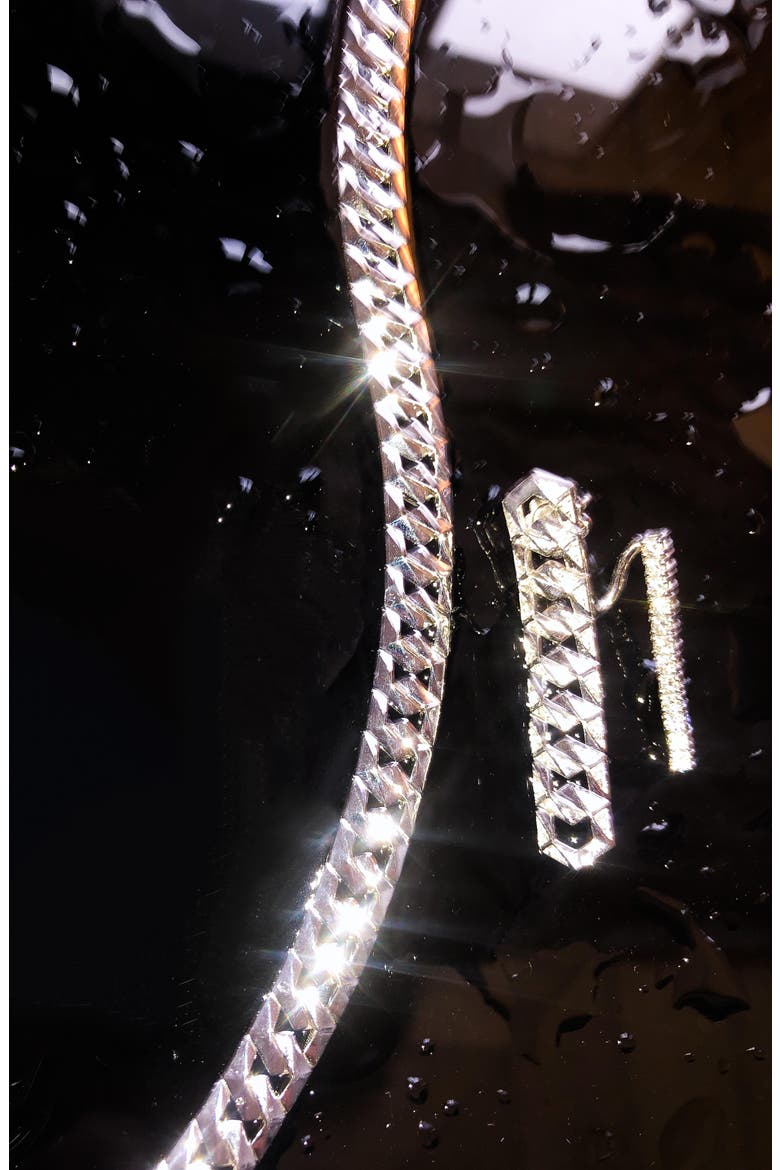 Bond Signature Diamond Chain Ear Jackets, Alternate, color, WHITE GOLD