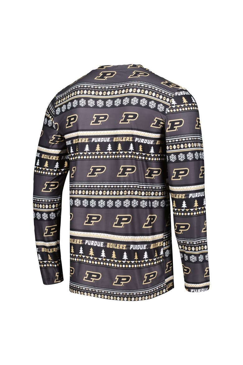 Men's Concepts Sport Black Purdue Boilermakers Swivel Long Sleeve T-Shirt & Pants Sleep Set, Alternate, color, Black