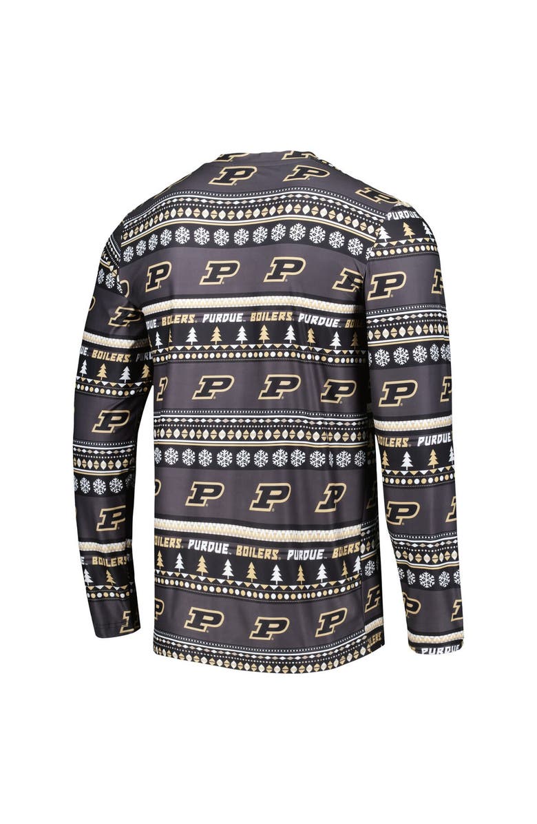 CONCEPTS SPORT Men's Concepts Sport Black Purdue Boilermakers Swivel Long Sleeve T-Shirt & Pants Sleep Set, Alternate, color, Black