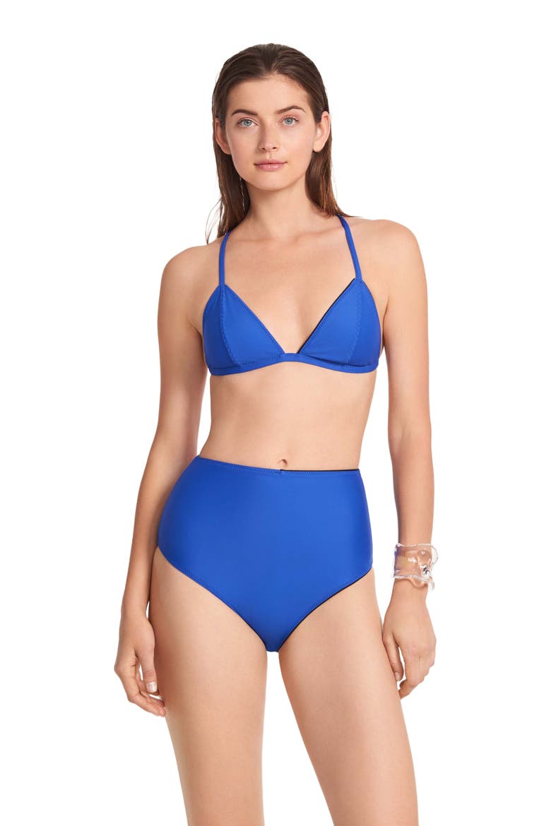 The Reversible Triangle Top, Alternate, color, Black/Blue
