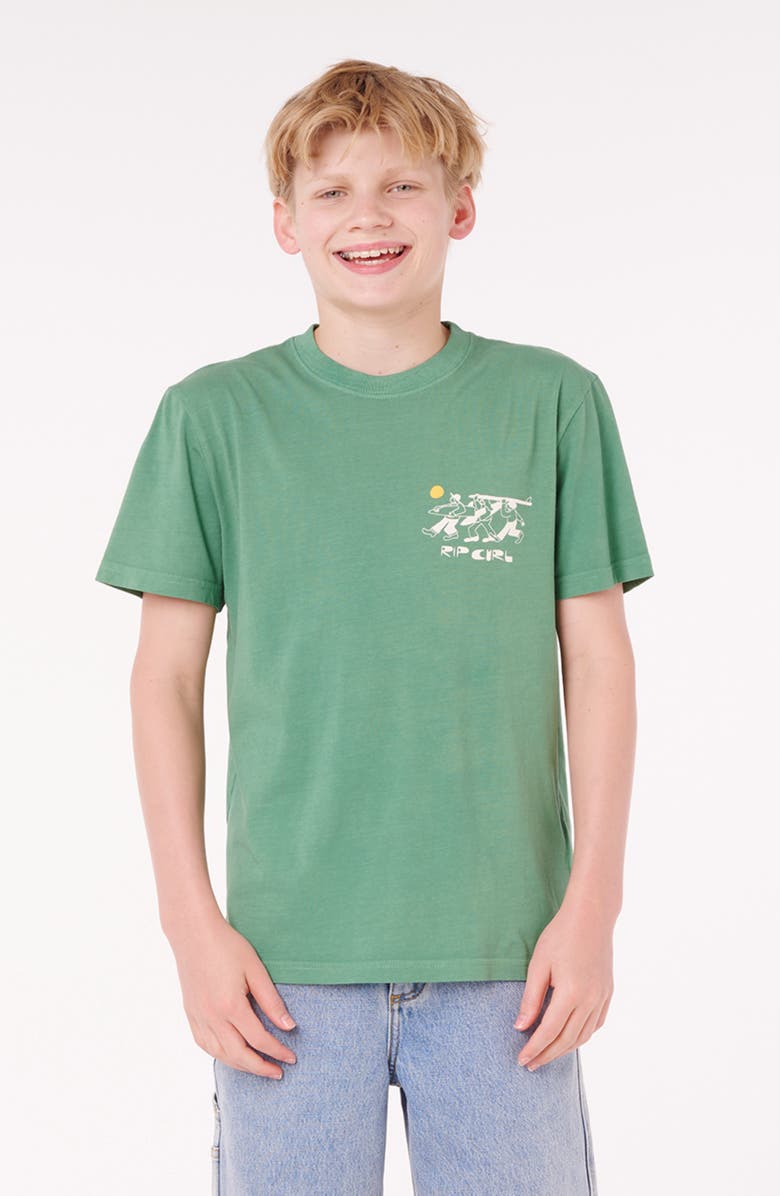 Rip Curl Kids' Dudes Cotton Graphic T-Shirt, Main, color, Leaf Green