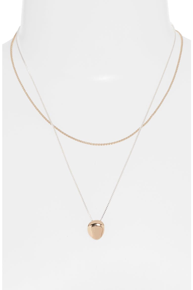 A-Line Layered Necklace, Alternate, color, TWO TONE