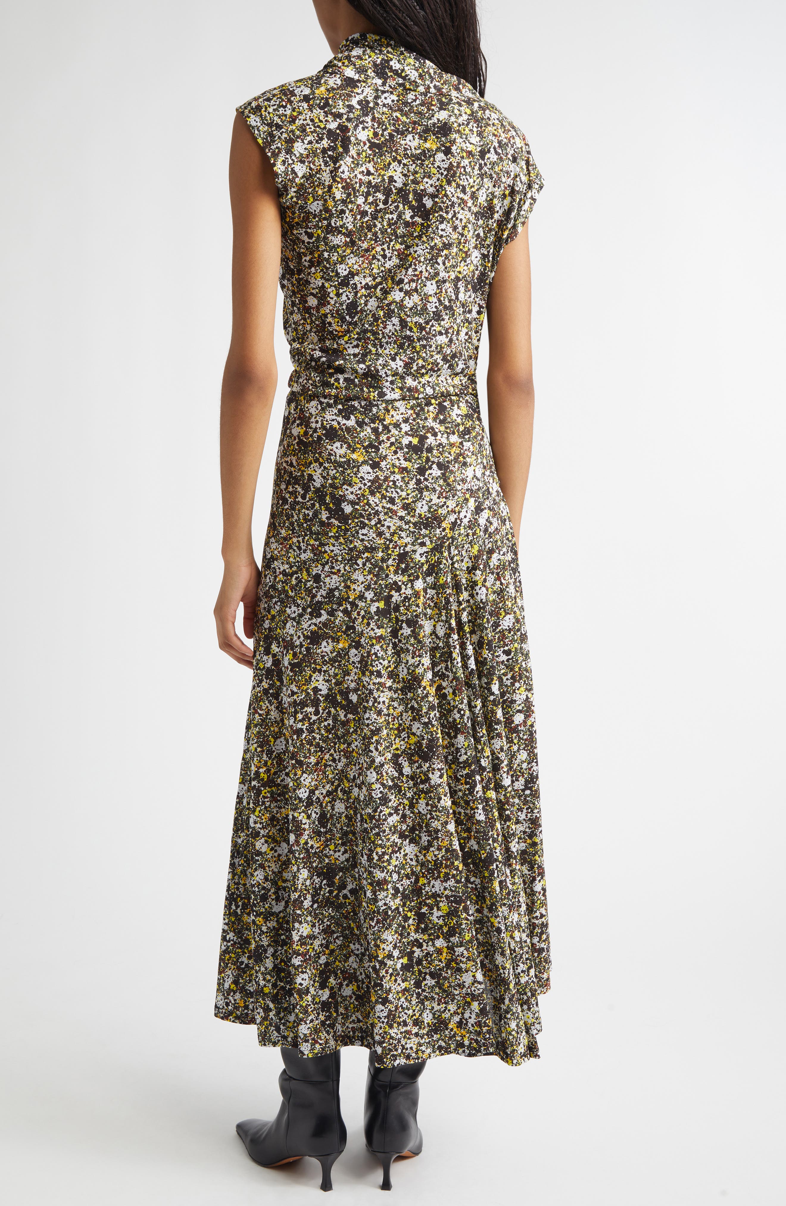 Tamara Print Asymmetric Dress - image 2