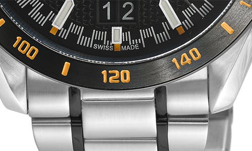 Gv2 Freccia Stainless Steel Swiss Quartz Bracelet Watch, 42mm In Two Tone Ss/black
