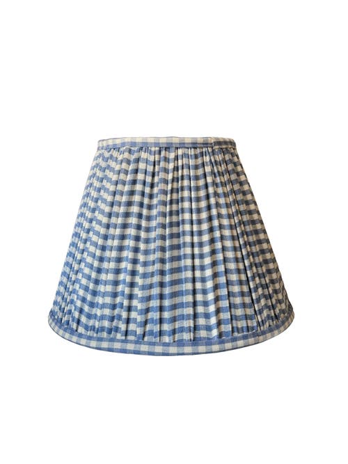 Kd Weave Gingham Empire Shade In Blue