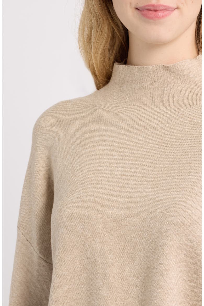 Chuck Crop Funnel Neck Sweater, Alternate, color, GREIGE