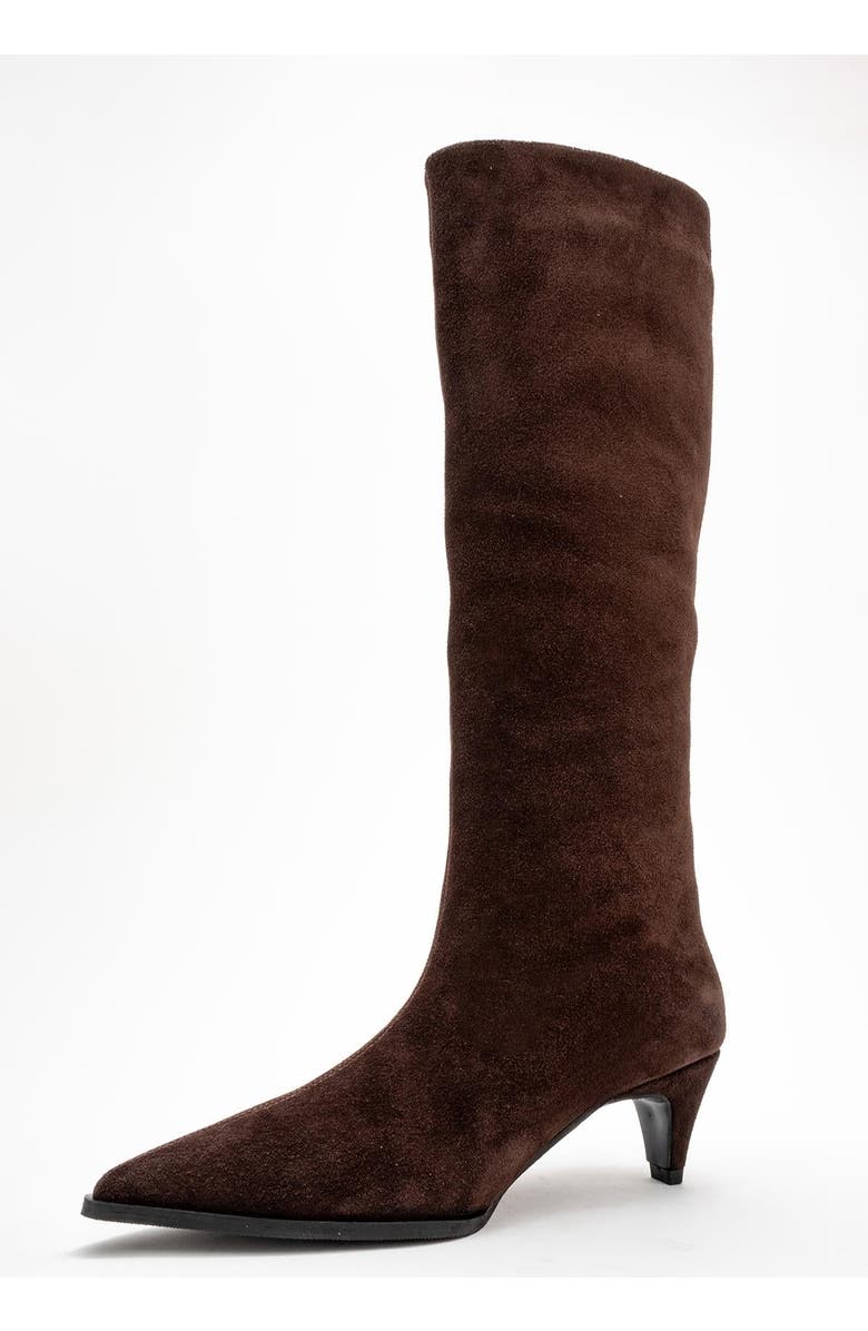 Forever & Always Shoes Siora Leather Knee High Boot, Alternate, color, Brown Suede Leather