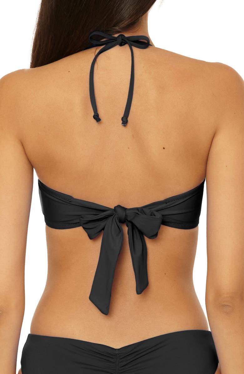 Becca Rock Solid Bandeau Bikini Top, Alternate, color, Black