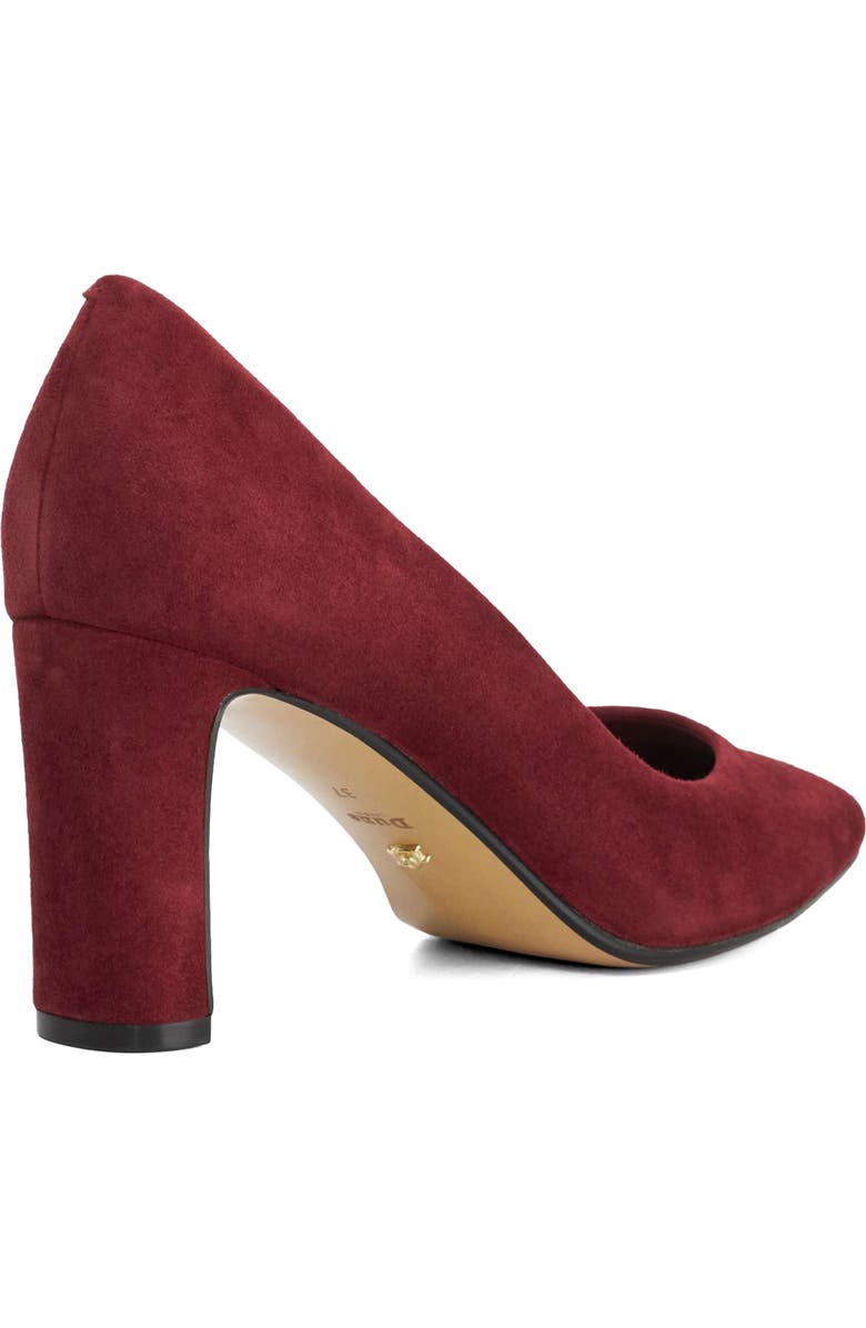 Dune London Arriving Block Heel Pump, Alternate, color, Burgundy