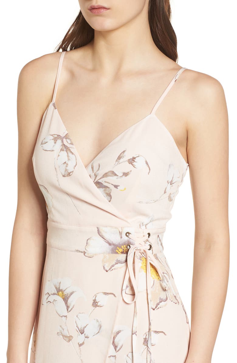 J.O.A. Faux Wrap Midi Dress, Alternate, color,