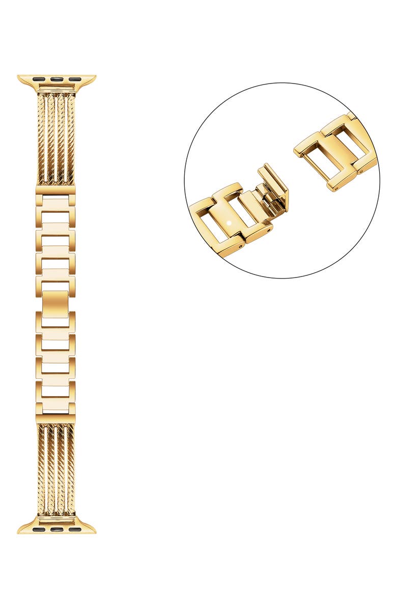 The Posh Tech Eliza Metal Apple Watch<sup>®</sup> Watchband, Alternate, color, 