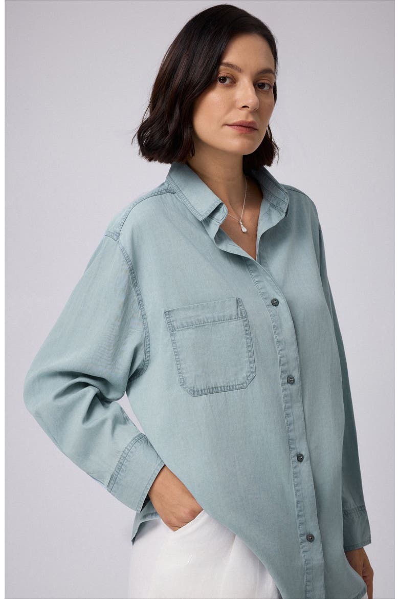 Lyricist Oversized Shirt, Alternate, color, Chambray Blue